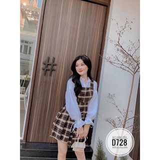 Bigsize Set đầm yếm D728