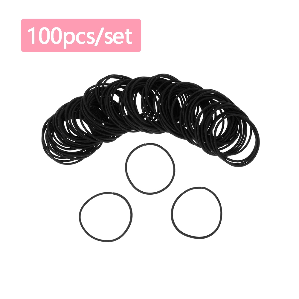 Set 100 Dây Cột Tóc Co Giãn Đáng Yêu Cho Nữ