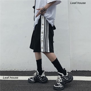 [XẢ KHO] Quần short ống rộng nam nữ  Quần đùi cúc bấm xẻ tà outfits shot nỉ thể thao unisex năng động  QS11