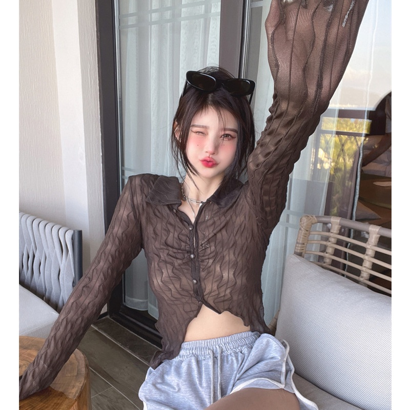 Áo Lửng Tay Dài Chống Nắng Thời Trang Mùa Hè Quyến Rũ Cho Nữ