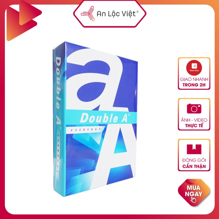 Giấy A4 Double A 70 gsm - 80 gsm 500 tờ chính hãng