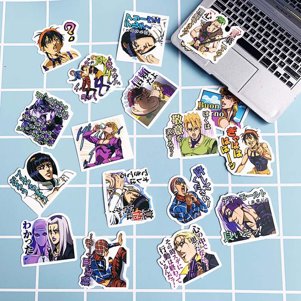 Sticker PVC Họa Tiết Hoạt Hình JoJo Bizarre Adventure Dùng Trang Trí Cho Laptop/Vali/Laptop