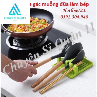 Gác đũa muỗng khi làm bếp tiện lợi vệ sinh, miếng gác đũa giá kê muỗng đũa