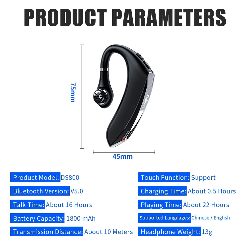 Tai nghe Niye kết nối bluetooth 5.0 không dây DS800 TWS cho Android Iphone | BigBuy360 - bigbuy360.vn