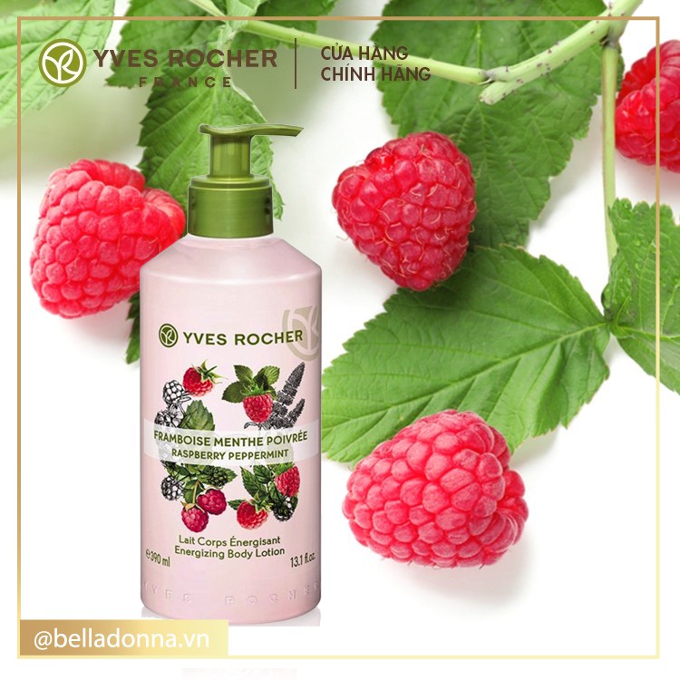 [CHÍNH HÃNG] Sữa Dưỡng Thể Yves Rocher Raspberry Peppermint Body Lotione 390ml