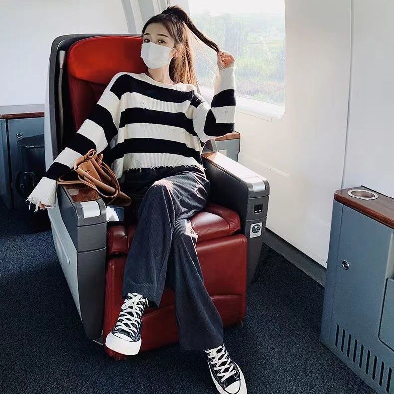COZOK Quần Dài Nữ Ống Rộng Lưng Cao Thời Trang