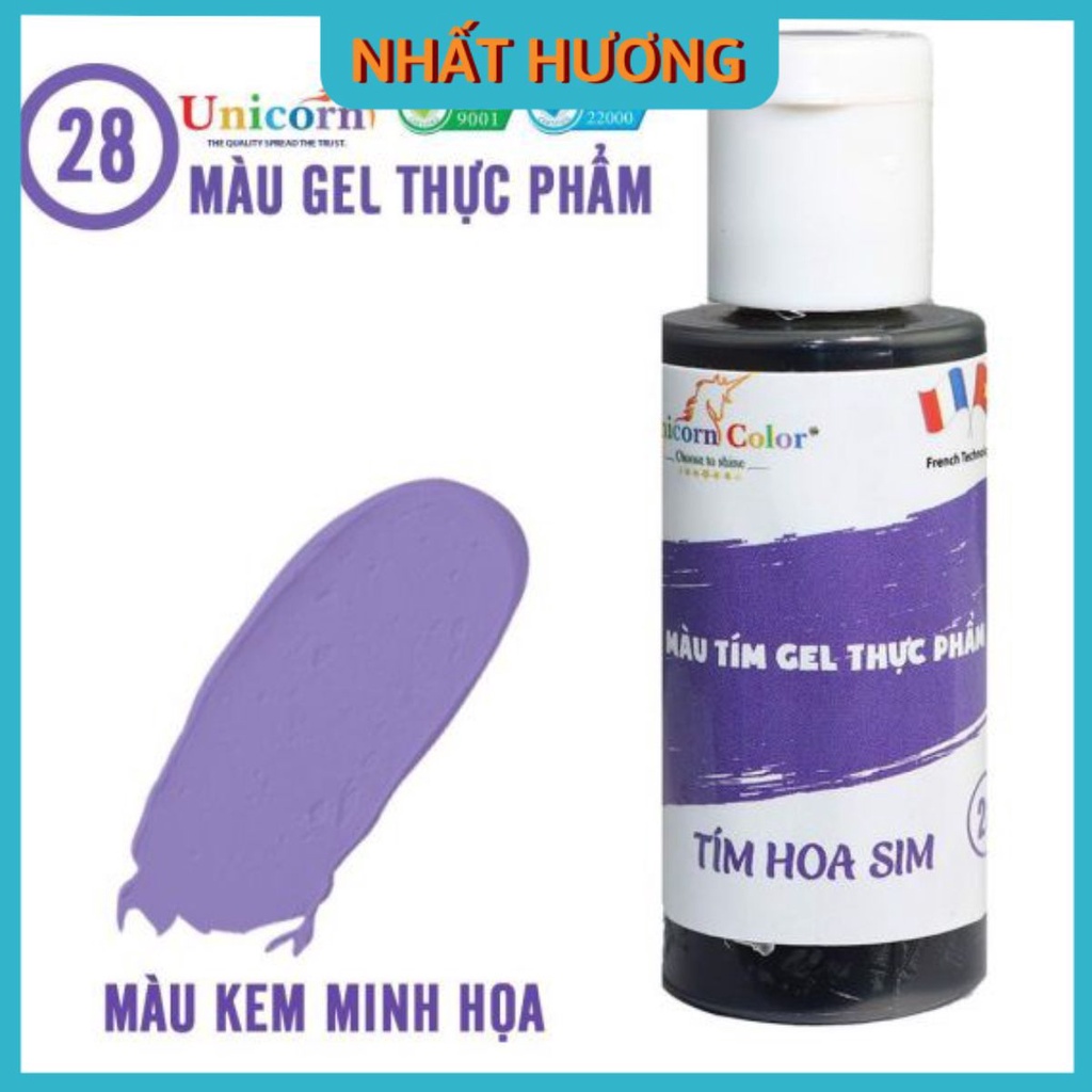 Màu Gel Tím Hoa Sim Unicorn D28 28g