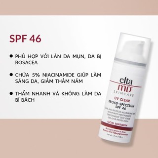 KEM CHỐNG NẮNG ELTA MD SPF 46 48g