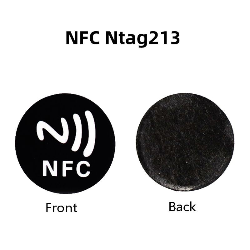6 Miếng dán chống kim loại NFC NTAG213 màu đen 213 dành cho điện thoại thông minh