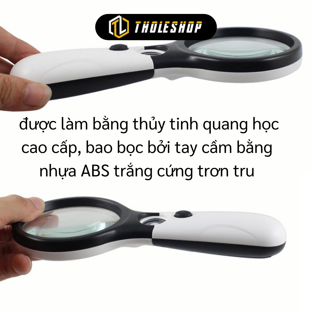 Kính Lúp - Kính Lúp Cầm Tay 6902-B Có Đèn Led Siêu Sáng Size To, Tay Cầm Nhựa 8829