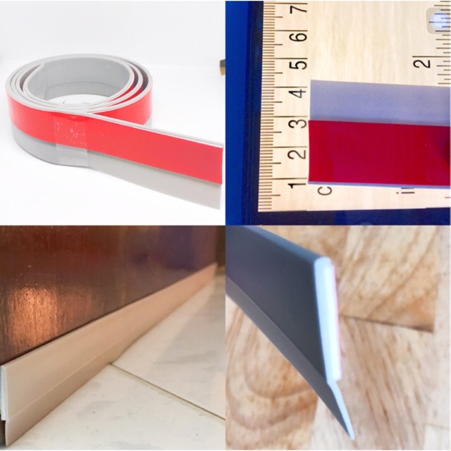 Ron Dán Chân Cửa Ngăn Côn Trùng Ruồi Muỗi Gián Che Khe Hở Chân Cửa Màu Xám