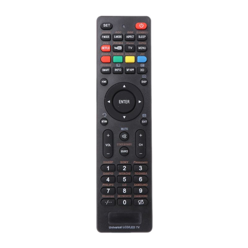 Ultra-thin LCD LED Universal Smart TV Remote Control Controller Replacement for Supra Bbk Izumi Akai with Netflix Keys