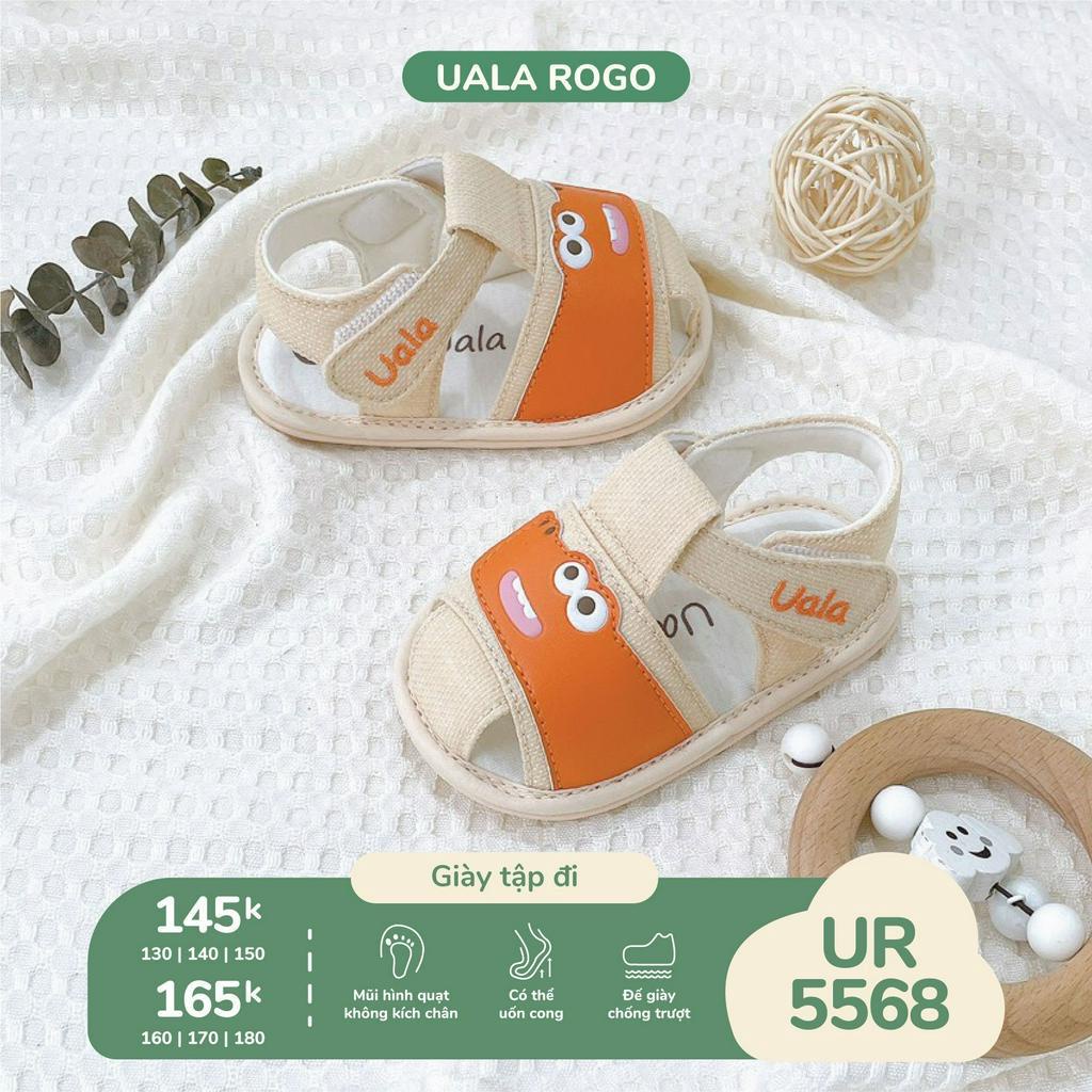 Giày tập đi chuẩn y khoa đế cao su non bé trai bé gái siêu mềm nhẹ chống trơn trượt khủng long 3D cổ dài  5568