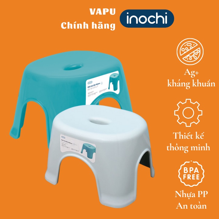Ghế nhựa nhà tắm, nhà vệ sinh, cao cấp, kháng khuẩn Inochi Notoro Nhật Bản, ngồi tắm cho bé tiện dụng Vapu HCM