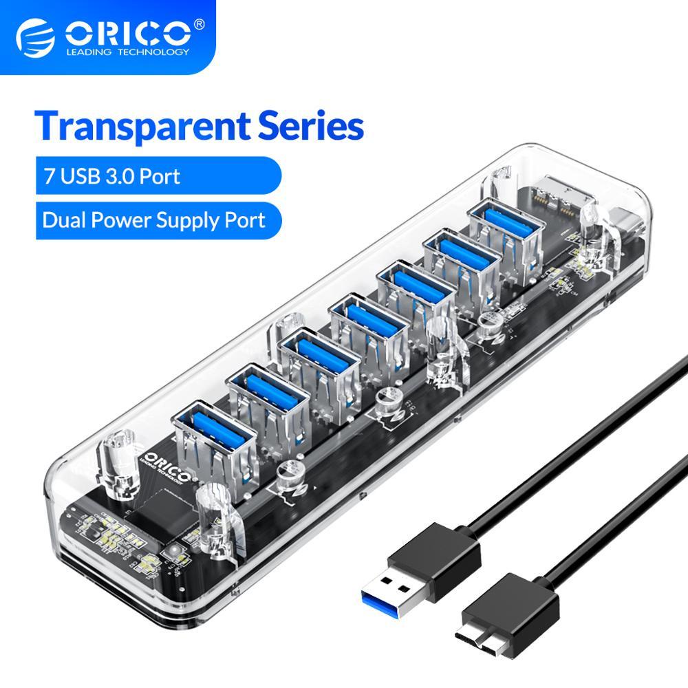Orico Bộ Chia 4 / 7 Cổng USB 3.0 Tốc Độ Cao Cho Laptop PC