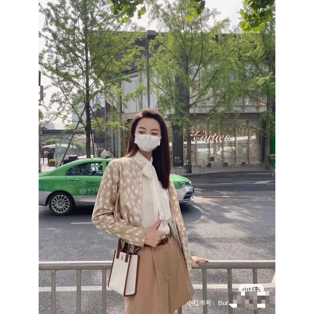 Túi đeo chéo nữ da thật thời trang cao cấp Burberry BBR phong cách thanh lịch, vintage