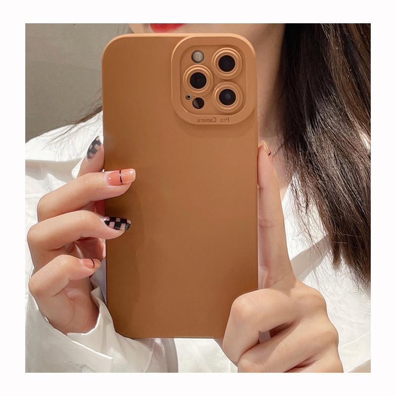 Ốp điện thoại silicon mềm có giá đỡ kim loại màu macaron cho iphone 13 Pro Max 11 12 Pro Max X XR XS Max 7 8 Plus