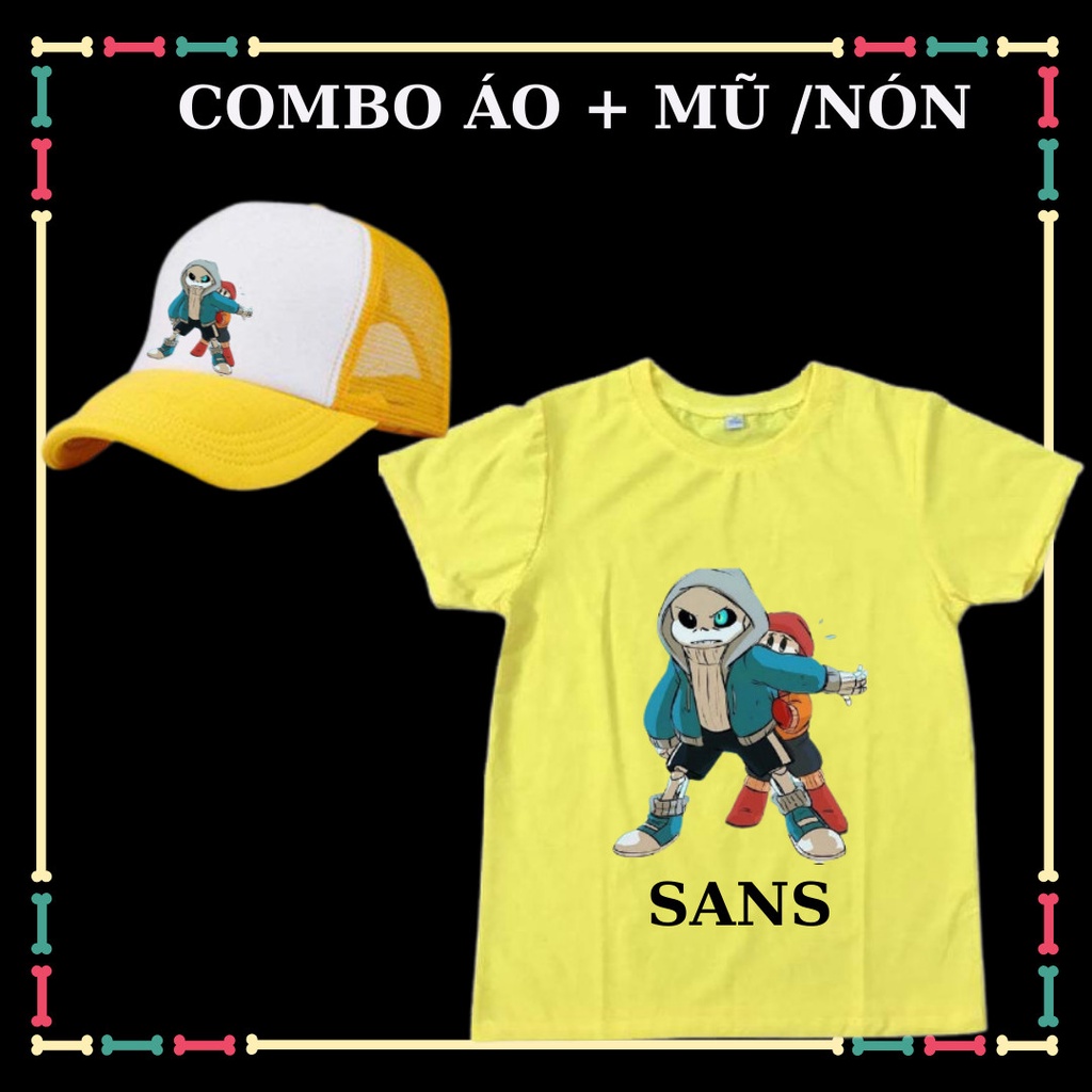 Combo áo Sans siêu ngầu tay ngắn cho bé trai bé gái