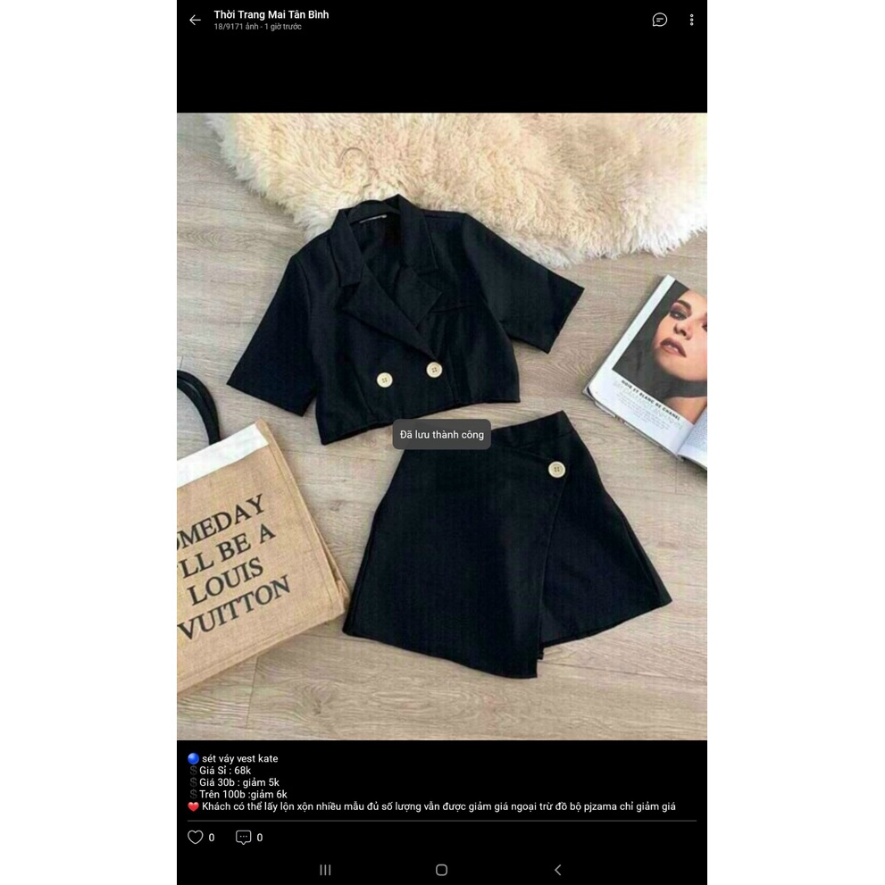 [ Miễn phí ship 2022 ] Set nữ áo vest kèm chân váy nút lệch, bộ sơ mi nữ croptop trẻ trung, cá tính đi làm đi chơi