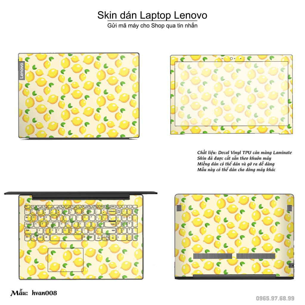 Skin dán Laptop Lenovo in hình Hoa văn nhiều mẫu 2 (inbox mã máy cho Shop)