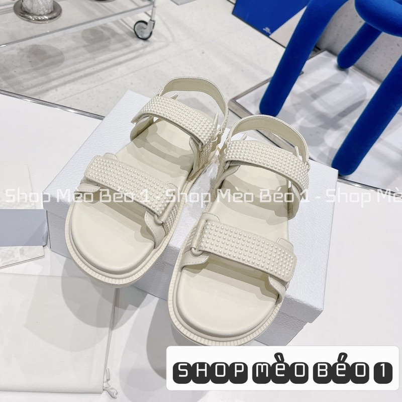 Sandal thể thao cd đế bằng quai đá dán ngang fullbox