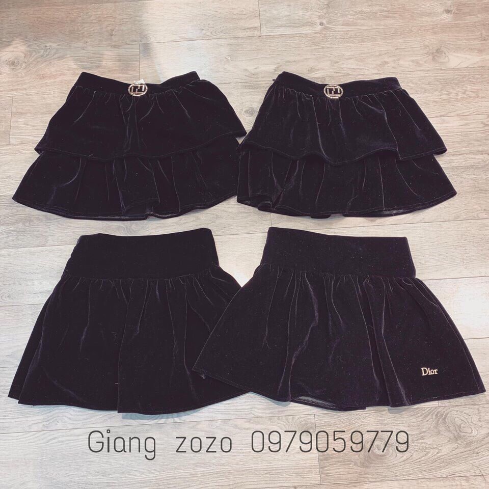 Chân váy nhung Dior