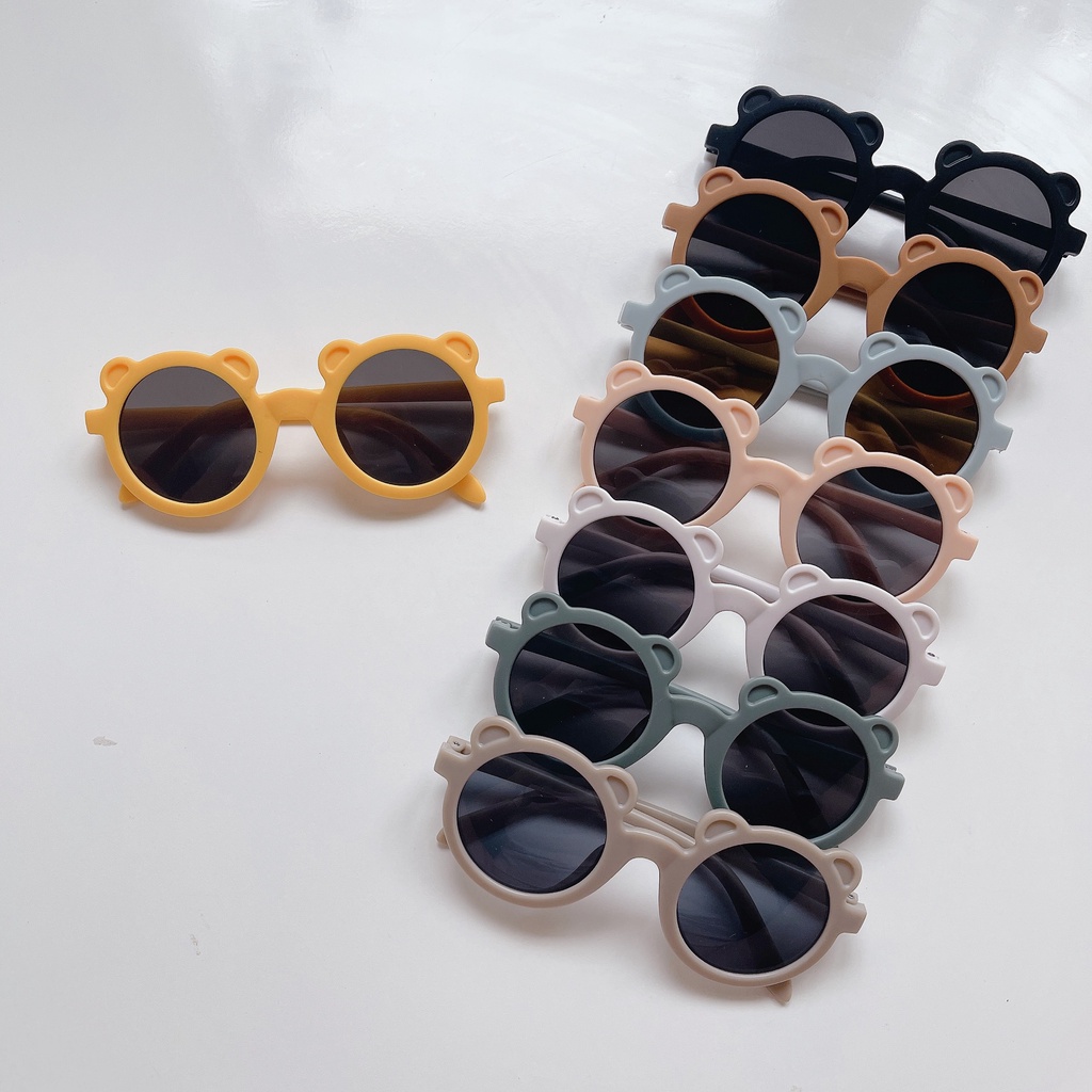 Kính mắt hình GẤU ngộ nghĩnh cho bé yêu, kính mắt thời trang cho bé - B40