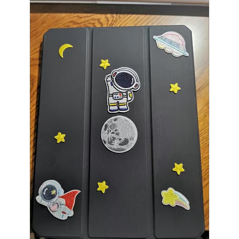 Miếng Dán Trang Trí Quần Áo Hình Phi Hành Gia/Hành Tinh Tự Dính Có Thể May Vá DIY