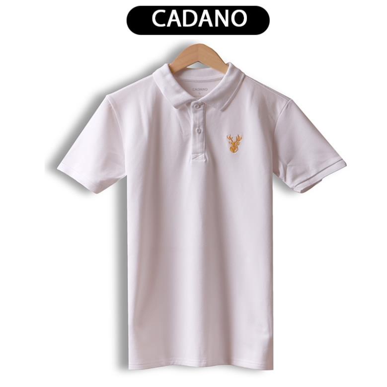 Áo thun polo nam CADANO, áo phông có cổ thêu, chất liệu cotton cá sấu CAD002 💯