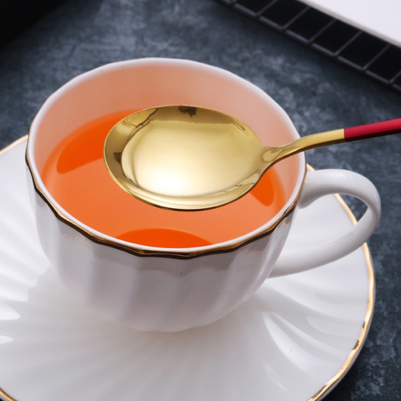 Thìa uống cà phê đầu tròn bằng thép không gỉ tiện dụng