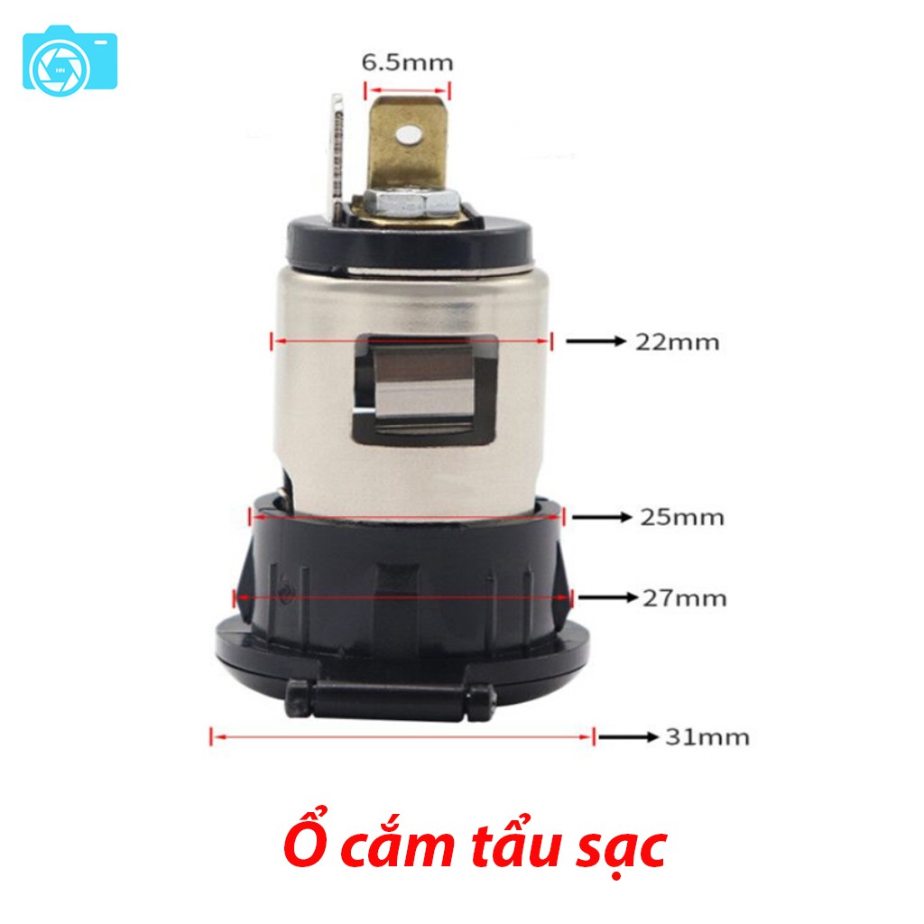 Ổ cắm tẩu 12-24V chuyên dụng cho xe hơi xe tải