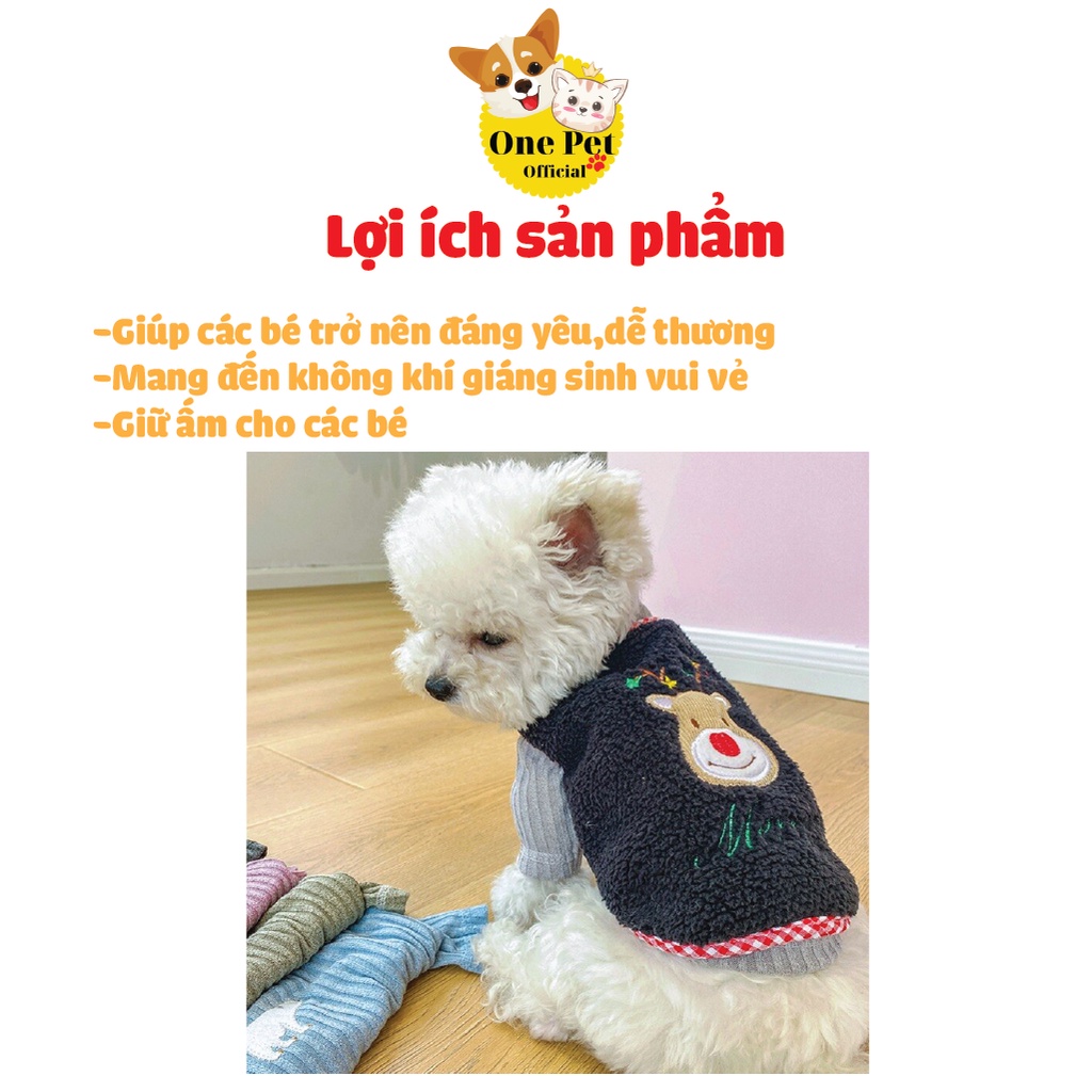 Áo cho Chó Mèo đáng yêu, ngộ nghĩnh, Áo 3 lỗ thoáng khí dễ chịu - One Pet Shop