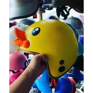 Mũ bảo hiểm con vịt b-duck 3/4 trùm nguyên đầu dễ thương