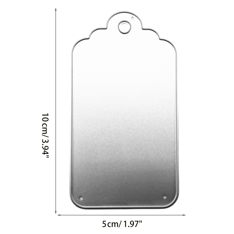 Khuôn Cắt Giấy Làm Từ Kim Loại Hình Tag Hành Lý Trang Trí Scrapbook Thẻ