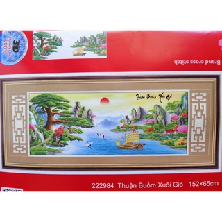Tranh thêu chữ thập Thuận buồm xuôi gió 1m52 222984 (chưa thêu)