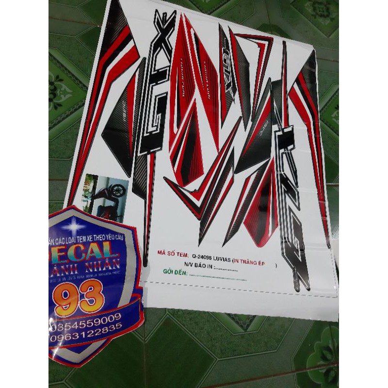 ten rời luvias gtx đỏ đen