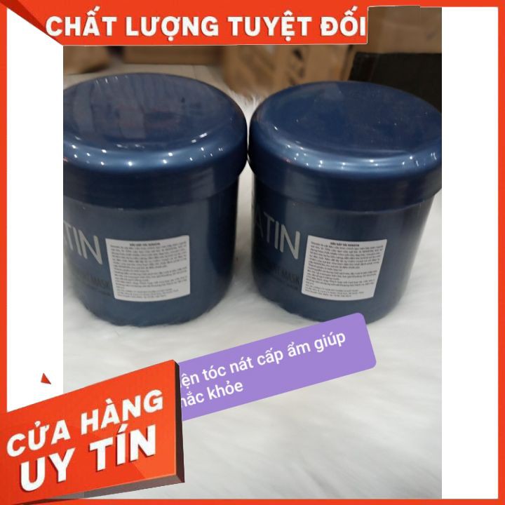 Dầu hấp kem ủ tóc Keratin Lecrea Xanh đậm  1000ml FREESHIP phục hồi giữ màu siêu thơm suôn mềm óng mượt tóc cao cấp