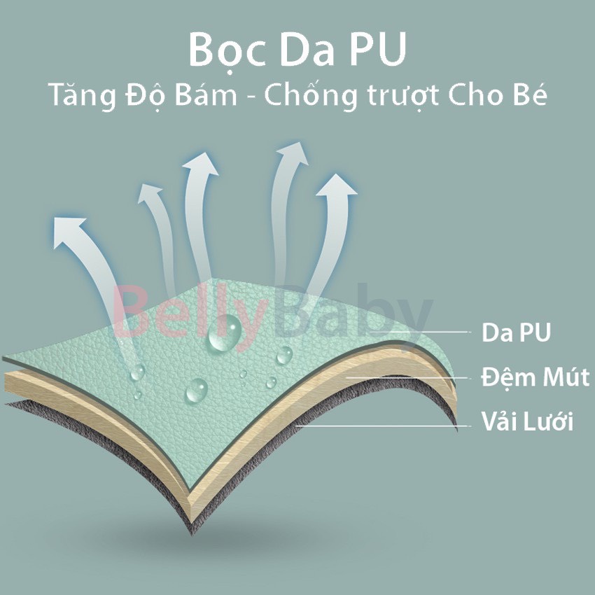 Ghế ăn dặm Belly Baby BB102 chính hãng dễ gấp gọn, thu gọn và thay đổi chế độ ngồi cho bé tập ăn dặm