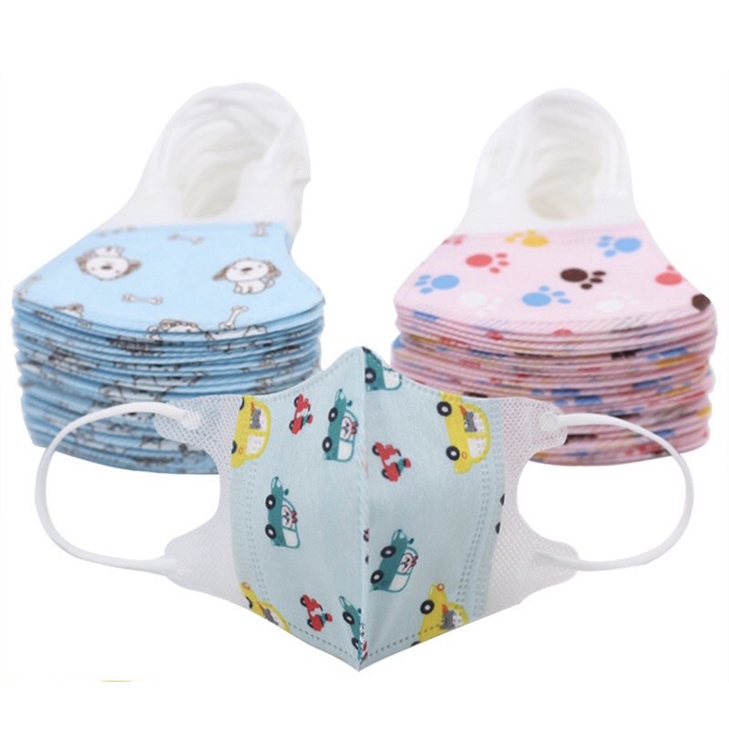 Túi zip sét 10 khẩu trang giấy kháng khuẩn mới về cho bé
