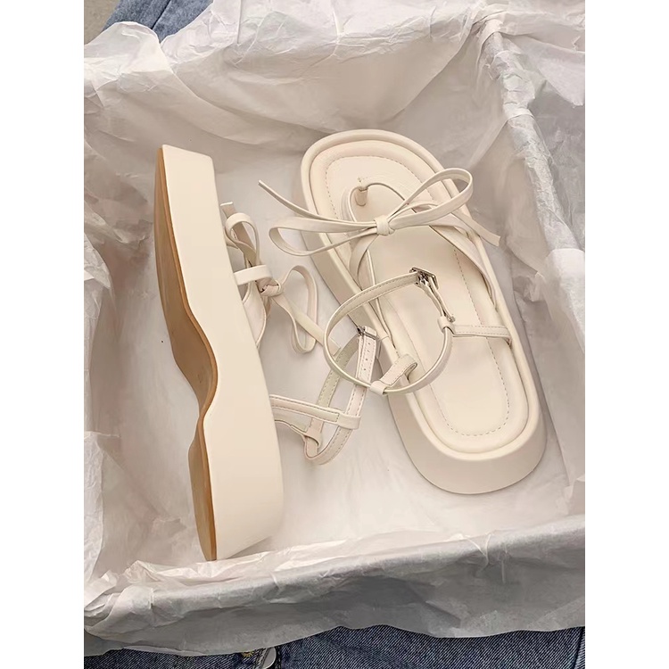 Giày quai hậu đế dày phong cách Roman thời trang đi biển 2022 dành cho nữ