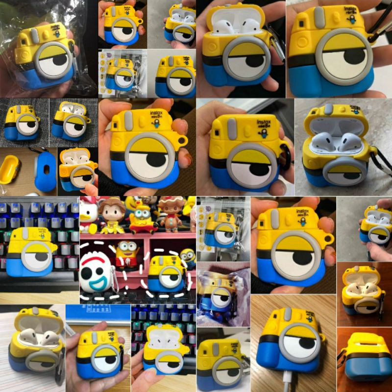 (Order 10 ngày) Case bảo vệ Airpods Pro/1/2 vali homer simpsons/ máy ảnh instax Minion vàng