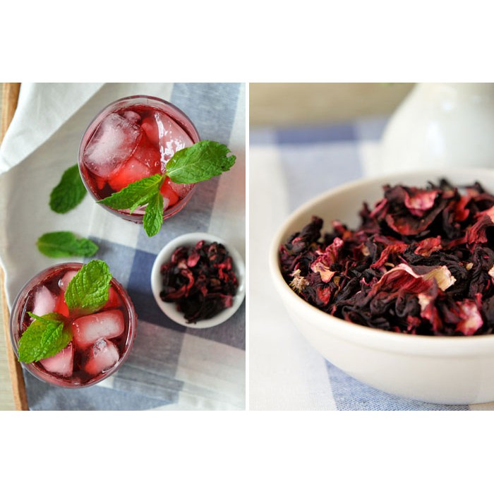 Trà hoa hibiscus 100g ( loại cánh dày, thơm)