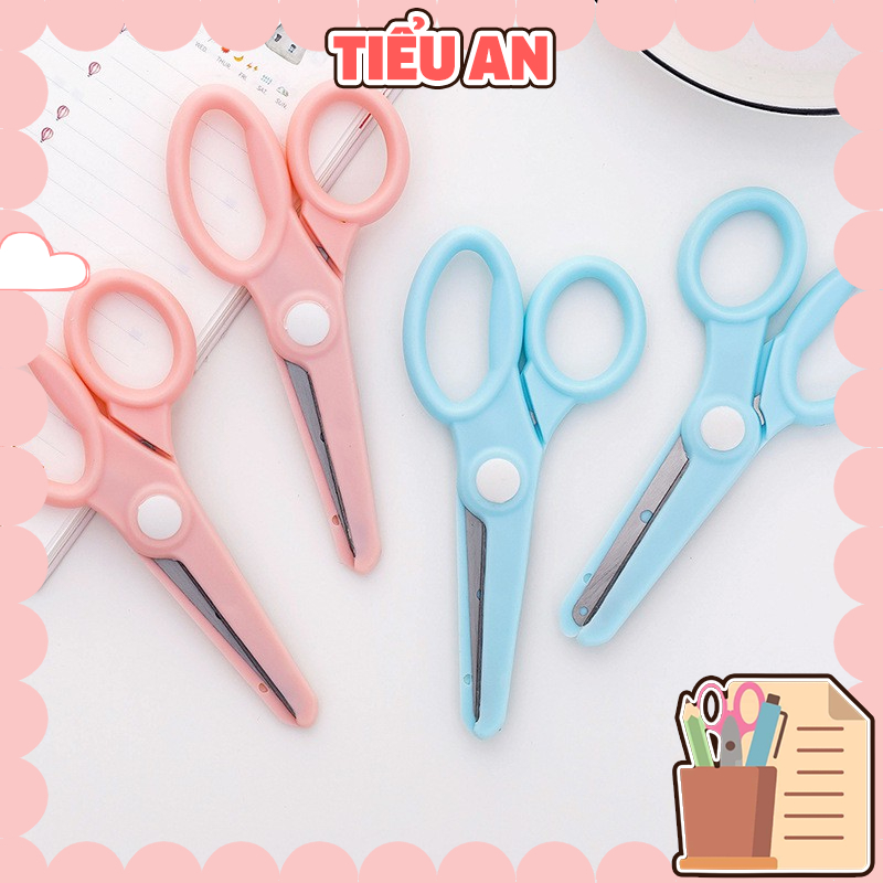 Kéo Cắt Giấy Màu Đơn Giản (Có khung bảo vệ)