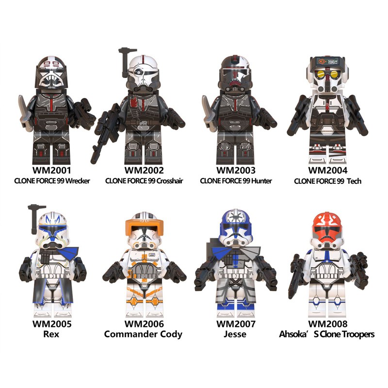 Set đồ chơi lego hình nhân vật Star Wars Clone Force 99 Wrecker Ahsoka's Clone Troopers