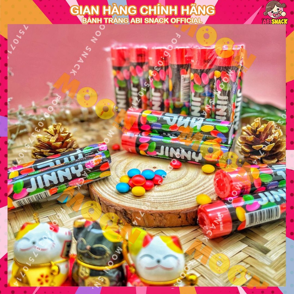 Kẹo ống socola nắp đỏ JINNY tuổi thơ chính hãng Thái Lan 15g