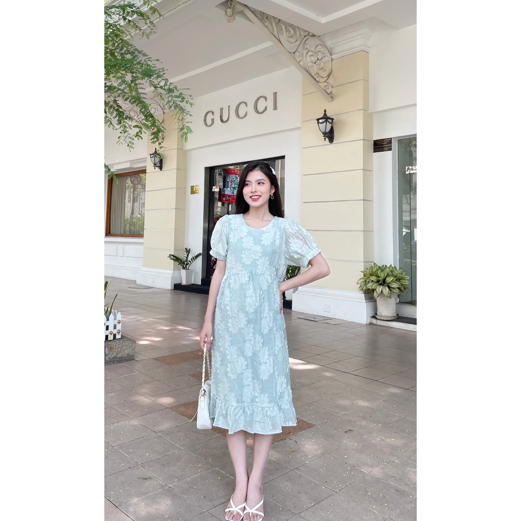 Đầm Bầu voan tơ bông ép xịn