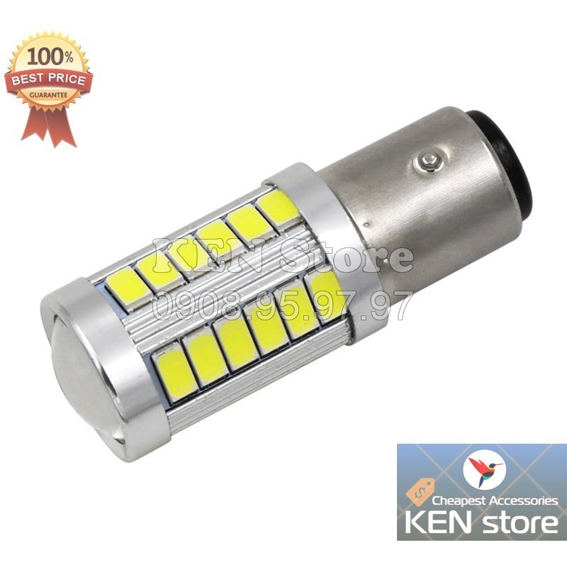 Bóng LED 1157 BAY15D P21/5W làm bóng hậu đèn phanh dành cho ô tô xe máy  Chớp F1 / Không chớp 33smd 5630