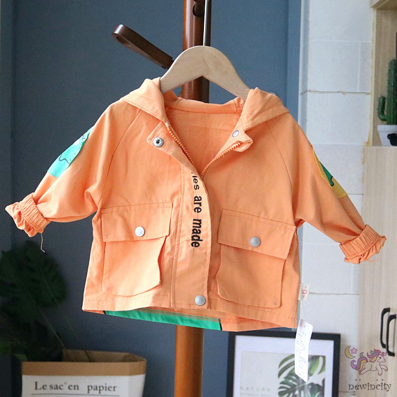 Áo khoác họa tiết khủng long hoạt hình phong cách thời trang Hàn dành cho bé