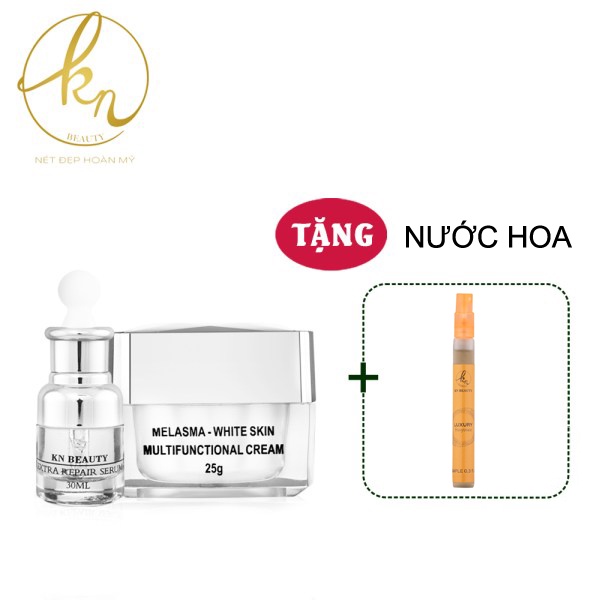 [Khuyến Mãi] Bộ 2 sản phẩm Trắng Da Ngừa Nám KN Beauty chuyên sâu: Kem dưỡng 25g + Serum 30ml