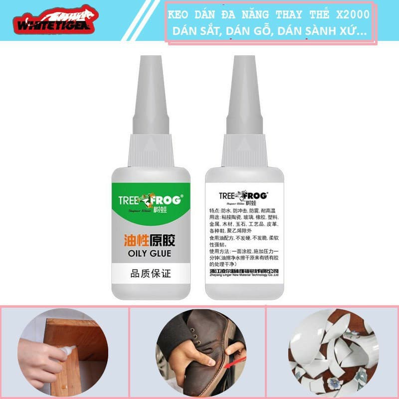 Keo dán siêu dính đa năng - Dán mọi vật liệu sắt, gỗ, nhựa, vải... Chính hãng Hộp 50ml